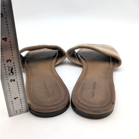 Tory Burch Double T Jacquard Slide Sandals Cammello/ash White Size US11M EU42 - Picture 4 of 12
